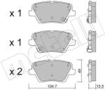 METELLI Sada brzdových platničiek kotúčovej brzdy METELLI 22-1243-0 (22-1243-0)