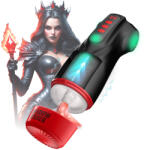 Masturs Raven - szopó-rezgő AR maszturbátor (fekete-piros) - sexshopcenter