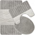 Decorator Home Fürdőszobaszőnyeg Csúszásgátló Szett 3 Db-os 50X80 Nagy Szürke Puha 3D (Dywanik łazienkowy Antypoślizgowy komplet 3)