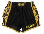 Fairtex Muay Thai rövidnadrág Fairtex BSG1 Glory K1, fekete-arany, kézzel varrott (FX-BSG1-S)
