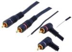 4CarMedia Cablu audio cu remote 2x RCA tata - 2x RCA tata la 90 grade 5m albastru 4CARMEDIA 11010 (11010) - pretexpert