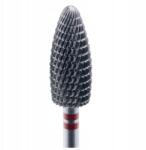 Aba group Finom, piros kúpos keményfém marófej Aba Group F04 (Frez do Paznokci Stożek z Węglika Spiekanego)