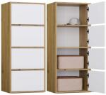  Alma Komód Fehér Előlappal Artisan Tölgy Korpussal