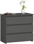  Komód Cl3 3sz Clp Pk Grafit Szürke