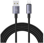 USAMS kábel USB to Lightning 2.4A 1.2m gyors töltés steel/tarnish SJ667USB01 (US-SJ667) (SJ667USB01)