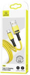 USAMS U52 USB-C 2A gyors töltőkábel 1m sárga SJ436USB03 (US-SJ436) (SJ436USB03)