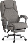 Klubfotel GIORGIO irodai masszázsfotel, szürke szövet