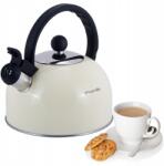 Kamille Hagyományos Acél Vízforraló Síppal Gáz Indukciós Kamille bézs 2, 5L (0679BG)