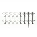Hessa Bordura Gardulet Decorativ Plastic pentru Gazon sau Flori, Dimensiuni 61x30cm, Negru (11478B)