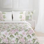 Takoy Pamut ágyneműhuzat 140x200 cm fehér, rózsaszín virágmintával NIKA 44