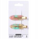 Sister Young Lily hajcsatok sminkeléshez, rózsaszín-zöld, 2 db (LPG9310)