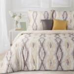 Takoy Pamut ágyneműhuzat 220x200 cm bézs, acélszürke geometriai mintával NIKA 24