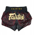 Fairtex Muay Thai rövidnadrág L Fairtex Lava fekete-piros poliészter hímzett logó (FX-BS1920-L)