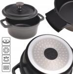 kamille Hagyományos Alumínium Fazék Fedővel Gáz Indukciós Kamille (KM4455)