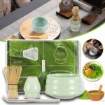  Tradicionális Matcha Készlet Bambusz Keverővel 4IN1 Chashaku (Trzepaczka do matchy)