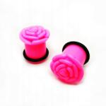  Rózsa Plug Akril Fültágító Alagút Rózsaszín 14mm (TP3672-PINK14mm)