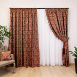 Hiko Set 2 draperii Hiko ROYAL SHINE bordeaux, cu rejansa (10014645)