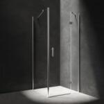 Omnires Cabina de dus dreptunghiulara cu usa cu balamale Omnires Manhattan transparent 110x80 cm (MH1180CRTR) - sanoterm