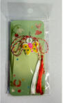 Flippy Martisor pentru Copii, Jolie, Model FLUTURE, din Cauciuc, cu Snur Impletit Alb Rosu, Ambalaj Carton cu Design, Alb Galben (teo-165804)