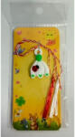 Flippy Martisor pentru Copii, Jolie, Model GHIOCEL cu BUBURUZA, din Cauciuc, cu Snur Impletit Alb Rosu, Ambalaj Carton cu Design, Alb (teo-165810)