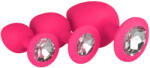EasyToys Diamond - anál plug szett (pink) - pirospillango