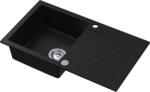 Ruvetti Pino chiuvetă din granit 77x44 cm negru 3001PI_BC160_W (3001PIBC160W) Chiuveta
