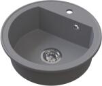 Ruvetti Ditto chiuvetă din granit 51x51 cm gri/grafit/onix 3001DR_GR_W (3001DRGRW) Chiuveta