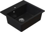 Ruvetti Ditto chiuvetă din granit 56x51 cm negru 3001D_BC60_W (3001DBC60W) Chiuveta