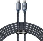 Baseus CAJY000701 Crystal Shine Series Cablu de Date USB-C - USB-C 100W 2m Negru