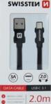 SWISSTEN Cablu de date Swissten USB-C Încărcare Rapidă 3A 2m - Împletit Negru