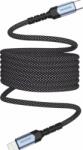 SWISSTEN Cablu de date Swissten USB-C / Lightning 1 m magnetic retractabil negru
