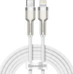 Baseus Cafule Metal Series Cablu de date USB-C - Lightning 20W 2m Alb