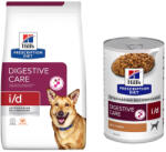 Hill's Prescription Diet 12kg+ 3x370g Hill's Prescription Diet hozzáillő nedvestáp ingyen! száraz kutyatáp - i/d Digestive Care csirke