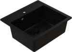 Ruvetti Ditto gránit mosogató 56x51 cm fekete 3001D_FB60_W (3001DFB60W)