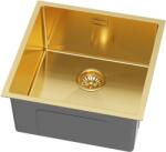 Ruvetti Stelio acél mosogató szifonnal 44x44 cm arany 5001S_PVD_GOLD50_P (5001SPVDGOLD50P)