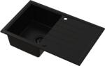 Ruvetti Axel gránit mosogató 79x50 cm fekete 3001AX_FB160_W (3001AXFB160W)