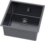 Ruvetti Stelio acél mosogató szifonnal 44x44 cm grafit 5001S_PVD_GRF50_P (5001SPVDGRF50P)