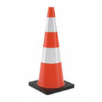 Relaxdays Magas extra nehéz közlekedési terelőoszlop 75 cm-es piros-fehér 10051853