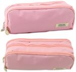 LeanToys Lean Toys Iskolai Tolltartó Két Rekeszes Elülső Zseb Rózsaszín 23x9 cm (26836) (26836)