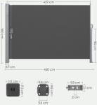 SONGMICS GSA589G01 Oldalsó Napellenző Antracit Színben (EUZ-GSA589G01) - platinashop