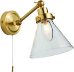 Endon Lighting modern skandináv fürdőszobai lámpa faraday átlátszó szálcsiszolt réz end93854 IP44 (93854)