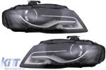 KITT Specials LED fényszórók Nappali menetfénnyel AUDI A4 B8 8K (2009-10.2011) Fekete (HLAUA4B8L)