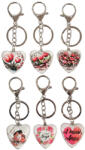  Szív alakú kulcstartó anyák napjára, műanyag, 3, 5cm, többféle (KBI-25319460245) - mesescuccok