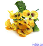  Árvácska selyem csokor 28cm - Sárga