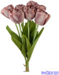  Szárított hatású tulipán 7 szálas köteg 43cm - Antik Mályva