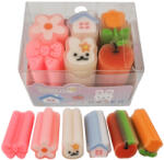  Radír szett (virágok, házikó, masi, nyuszi, alma), 6 db/szett (KDS-945870) - officetrade