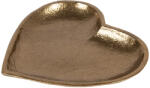 Clayre & Eef Tava decorativa aluminiu auriu Inimioara 14x14x2 cm (6AL0086) Tava