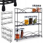 Vilde Konyhai Fűszertartó polc fém fekete álló fürdőszobai kozmetikai (5904316454500)