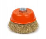 POLAX Csiszolófejes drótkefe 100mm-es csiszológépekhez M14 hullámos huzal (54-157)