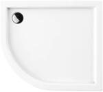 Omnires Cadita dus semirotunda Omnires Riverside alb 80x90 cm (RIVERSIDE80-90-PBP)